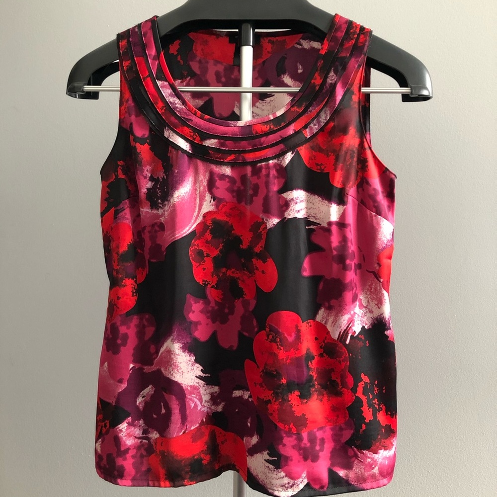 Floral sleeveless blouse from Ann Taylor